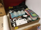 Ice pak, cookbook, coffee filters, CO2 detector, kitchen utensils, measuring spoons and more