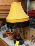 Leg lamp, cutting boards, cooling racks