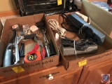 (2) flats containing cords and hand tools