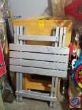 Wooden Tray Tables; Folding Aluminum Table; aseball Bats; Walking cane; Decor and More