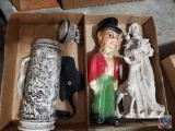 Ceramic Stein w/ Lid; Vintage Statues