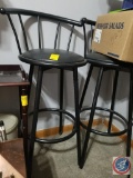 [2] Black Bar Stools