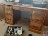 7-Drawer Wooden Desk