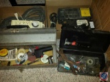 Vintage Craftsman Metal Tool Box and Open-Ended Wrenches; Household Hand Tools and