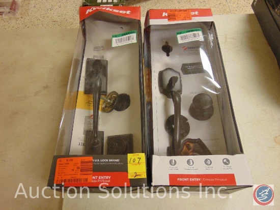 (2) Kwikset front entry smart key knob and lock sets