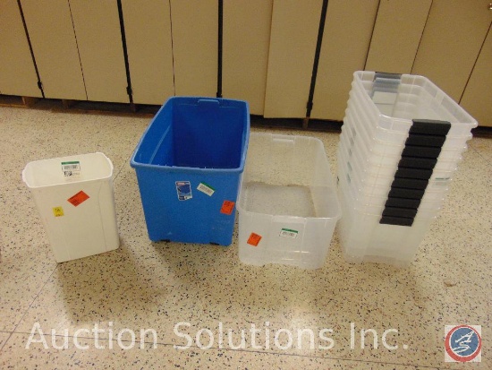 (13) Clear Plastic Storage Totes