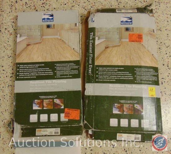 (2) Cases of Allure Resilient Tile Flooring, each tile coverage measuring 12x24, full coverage
