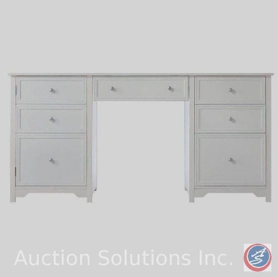 (3) boxes containing Home Decorators white Oxford XCTV desk NEW in boxes. Measures (1) 70.7X28.5X4.1