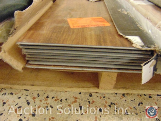 Resilient plank flooring, (9) planks measuring 7.5X47.6, Covers 19.8 sq feet per box