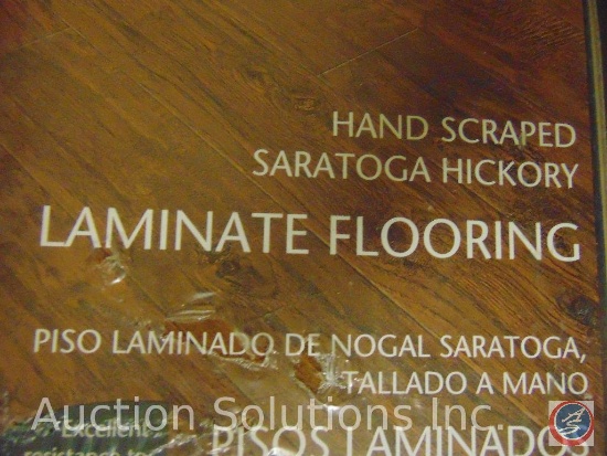 (2) Boxes of [9] Hand-Scraped Light Hickory Laminate Flooring Planks by Traffic Master made in