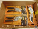 Flat containing NIB (2) Fiskars titanium anvil cutters, and (1) Fiskars 5/8 inch cutter