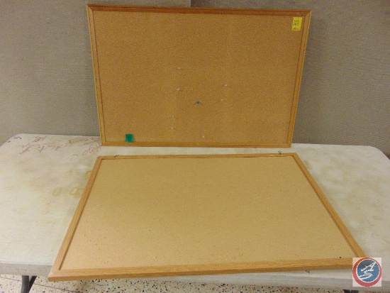 (2) wood framed cork boards (3x2)