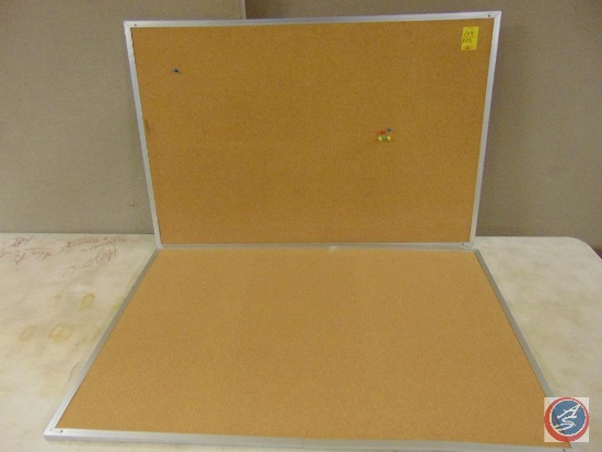 (2) metal framed cork boards (3x2)