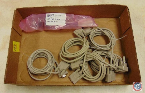 (5) computer power cords, (1) Dell Universal Display port DP/N 023NVR