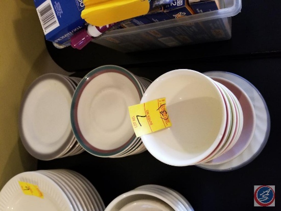 Pfaltzgraff, Buffalo China, and Better Homes and Garden side plates and condiment dishware