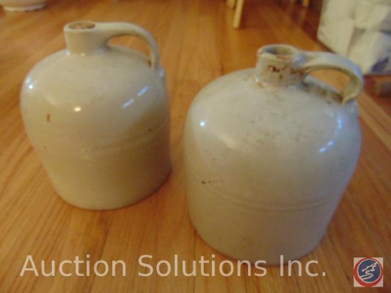 [2] Tan Salt Glazed Crock Jugs