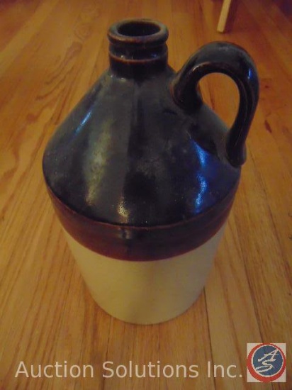 Pottery Brown and Tan Crock Jug