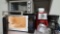 Mr. Coffee Coffee Maker w/ [2] Carafes, Hamilton Beach Red Coffee Maker, GE Carousel Microwave