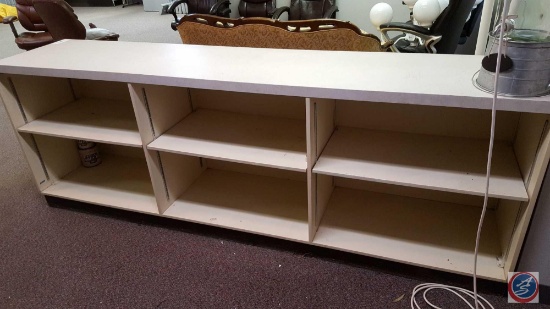 6-Cubby/Shelf Counter w/ Laminate Wood Face