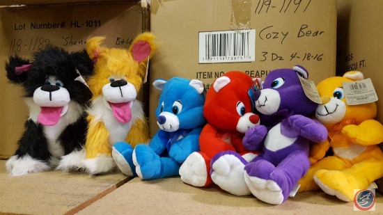 [2] Boxes of Assorted {NEW} Carnival Prize Stuffed Animals - Mini Bears and Dogs