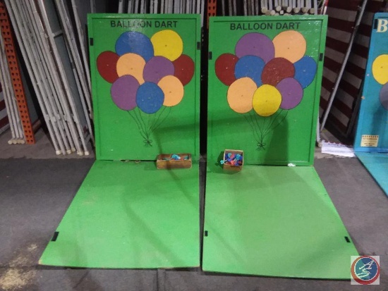 [2] Balloon Dart Carnival Games, w/ Darts and a Pioneer Rubber Co. Balloon Inflater Model BB100