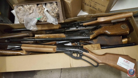 Pop-a-Cork Daisy Rifle Cap Gun Rifles and a Big Box of Corks