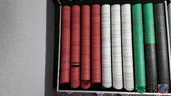Large Poker Chip Gaming Case w/ Four Chip Colors {CHOICE 1 of 7}