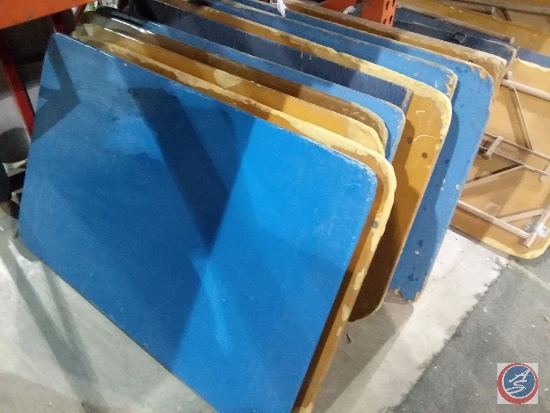 [10] Wood Top Carnival Game Folding Tables 48 x 30 in. {SOLD 10x THE MONEY}