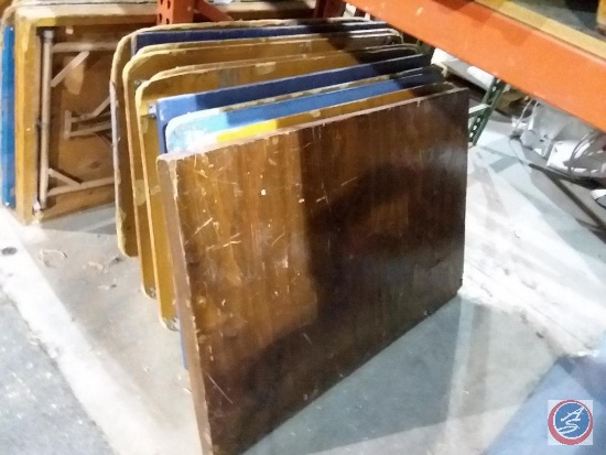 [11] Wood Top Carnival Game Folding Tables 48 x 30 in. {SOLD 11x THE MONEY}