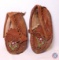 Pair of Old West Indian Child's Leather Beaded Moccasins.