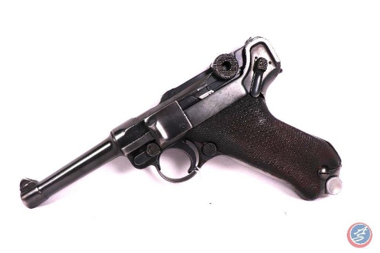 Manufacturer: Luger Model: 1914 Caliber: 9mmX19 Serial #: 1834 Type: S/A Pistol 4 inch barrel.