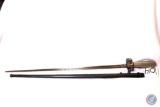 1900's French bayonet with scabbard, four sided.