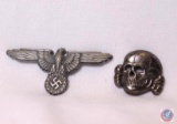 German World War II Waffen SS Officers Visor Cap Eagle Skull.