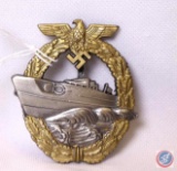 German World War II Naval 2nd Model E-Boat Badge.