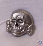 German World War II Waffen SS Officers Visor Cap Skull.