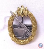 German World War II Naval Kriegsmarine Coastal Artillery Badge.