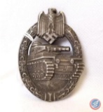 German World War II Army Silver Tank Assault Badge.