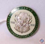 German World War II 50 Year 1888 - 1938 Hunting Association Badge.