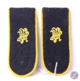 Pair of German WWII Waffen SS LAH Adolf Hitler Division Cavalry EM Shoulder Boards.