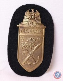 German World War II Naval Kriegsmarine 1940 NARVIK Sleeve Shield.