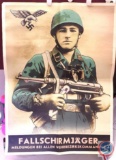 German World War II Luftwaffe Paratrooper Fallschirmjager Soldier Recruiting Poster.