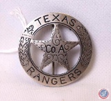 Old West TEXAS RANGERS Co A Cowboy Era Law Badge.