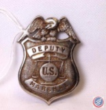 Old West Deputy US Marshal Cowboy Era Law Badge.