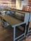 Uline Two-Tier Steel Work Table on Casters w/ Drawer and Bottom Shelf (NO Key)