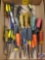Flat containing an ssortment of screw drivers