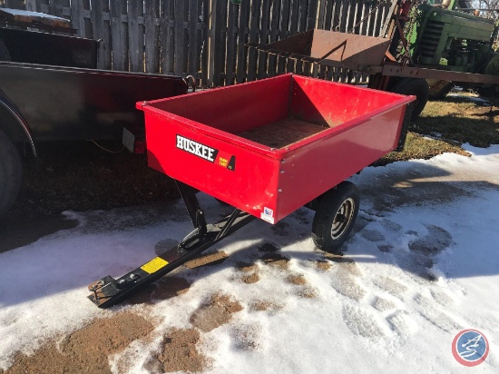 Huskee Farm Cart 12 Garden Dump Trailer. It is currently stored off site in Irvington. Pick up for