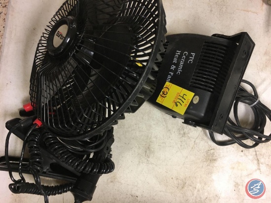 PTC ceramic heater and fan, Burton fan with clamp