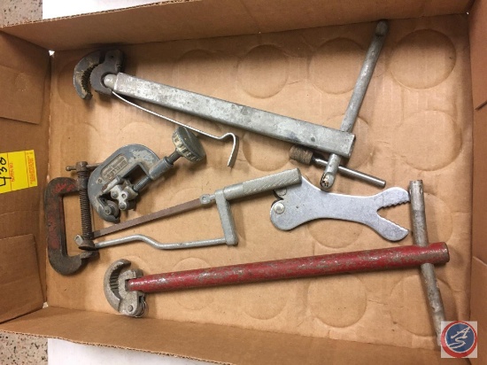 assorted cutters and small saws (one is a Lenox hand saw)
