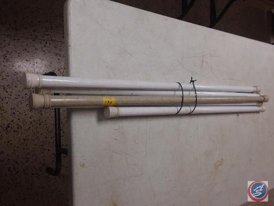 (5) tension shower curtain rods