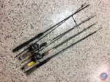 (4) Zebco rods and (2) reels